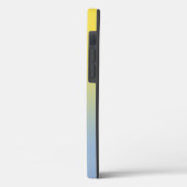 Minimaler gelber bis hellblauer Glanz Case-Mate iPhone Hülle (Rückseite / Links)