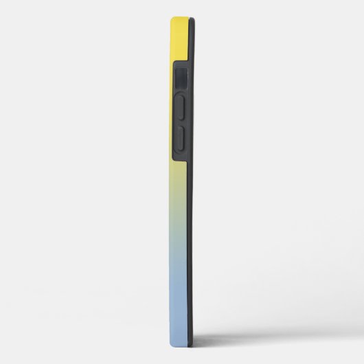 Minimaler gelber bis hellblauer Glanz Case-Mate iPhone Hülle (Rückseite / Links)