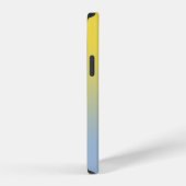 Minimaler gelber bis hellblauer Glanz iPhone Hülle (Rechte Seite)