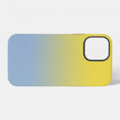 Minimaler gelber bis hellblauer Glanz iPhone Hülle (Rückseite (Horizontal))