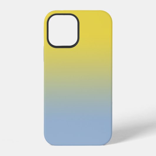 Minimaler gelber bis hellblauer Glanz iPhone Hülle (Rückseite)