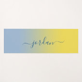 Minimaler gelber bis hellblauer Gradientskriptname Yogamatte (Vorderseite (Horizontal))