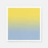 Minimaler gelber hellblauer Lichtstrahl Serviette (Vorderseite)