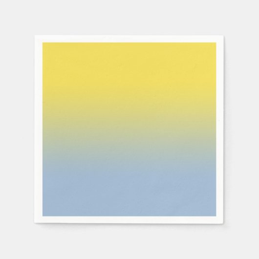 Minimaler gelber hellblauer Lichtstrahl Serviette (Vorderseite)