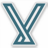 Minimaler geometrischer Berg Buchstabe V Aufkleber (Vorderseite)