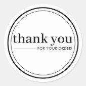Minimaler Geschäftskunde Vielen Dank für Ihre Best Runder Aufkleber (Vorderseite)