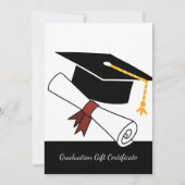 Minimaler Geschenkgutschein für Abschluss kleiner  (Vorderseite)