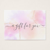 Minimaler Geschenkgutschein für goldfarbenes Rosa (Vorderseite)