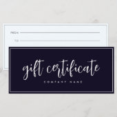 Minimaler Geschenkgutschein für Unternehmen (Vorne/Hinten)