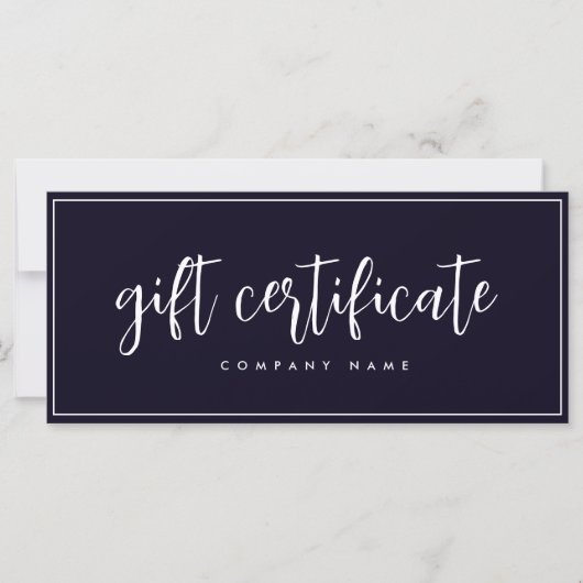 Minimaler Geschenkgutschein für Unternehmen (Vorderseite)