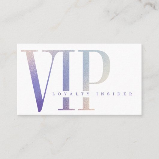 Minimaler Glitzer & Luxury Shine Lila VIP Treuekarte (Vorderseite)