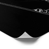 Minimaler gotischer schwarzer Coffin-Foto-Rahmen Poster (Ecke)