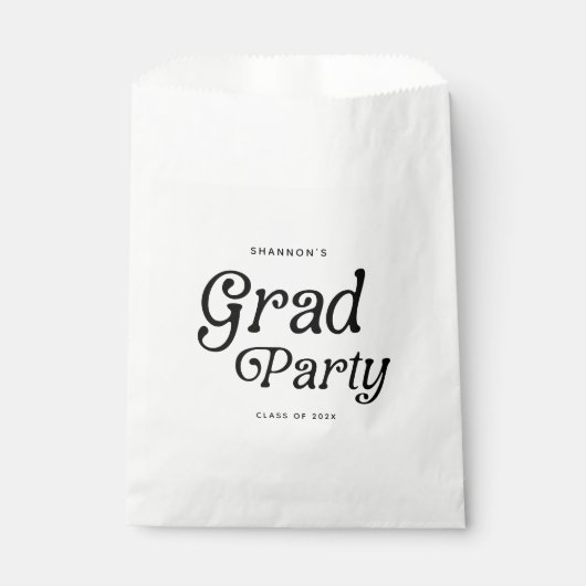 Minimaler Grad Party Retro Abschluss Geschenktütchen (Vorderseite)