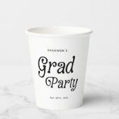 Minimaler Grad Party Retro Abschluss Pappbecher (Vorderseite)