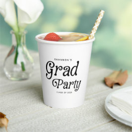 Minimaler Grad Party Retro Abschluss Pappbecher