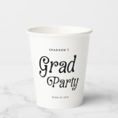 Minimaler Grad Party Retro Abschluss Pappbecher (Rückseite)