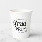 Minimaler Grad Party Retro Abschluss Pappbecher (Vorderseite)