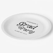 Minimaler Grad Party Retro Abschluss Pappteller (Schrägansicht)