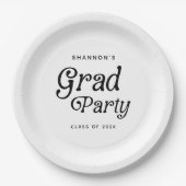 Minimaler Grad Party Retro Abschluss Pappteller (Vorderseite)