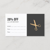 Minimaler Graue Imitate Gold Haare Termin Coupon (Vorderseite)