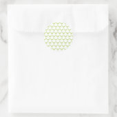 Minimaler Green Scallop Muster Sticker (Tasche)