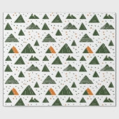 Minimaler, grüner Berg Geschenkpapier (Flach)