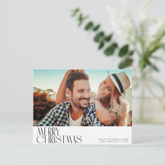 Minimaler Grußurlaub Postkarte (Stehend Vorderseite)