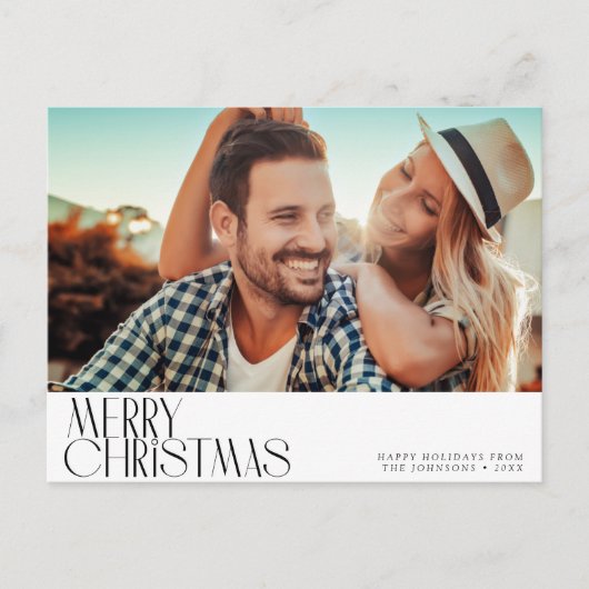 Minimaler Grußurlaub Postkarte (Vorderseite)