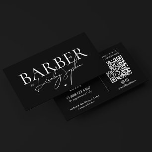 Minimaler Hairstylist Eleganter Barbier  Visitenkarte
