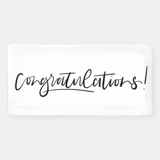 Minimaler handgeschriebener Gratulationsbanner Banner (Horizontal)
