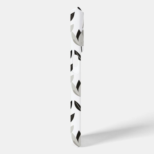 Minimaler handgezogener Boho Tulips Monogramm Name Case-Mate iPhone Hülle (Rückseite / Rechts)