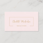 Minimaler Handschrift-Pink-QR-Code Visitenkarte (Vorderseite)