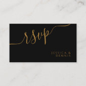 Minimaler HAUSHALT - Elegante Typografie - Hochzei Begleitkarte (Vorderseite)