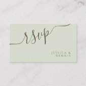 Minimaler HAUSHALT - Elegante Typografie - Hochzei Begleitkarte (Vorderseite)