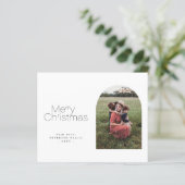 Minimaler Haushalt Weihnachtskarte für Foto (Stehend Vorderseite)