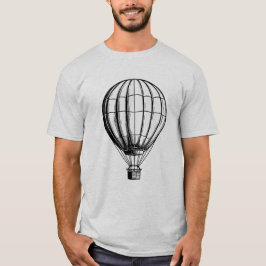Minimaler Heißluftballon Tinte Zeichnend T - Shirt
