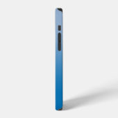 Minimaler hellblauer bis dunkelblauer Farbverlauf iPhone Hülle (Linke Seite)