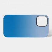Minimaler hellblauer bis dunkelblauer Farbverlauf iPhone Hülle (Rückseite (Horizontal))