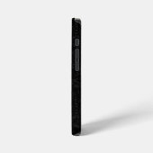 Minimaler Herzklopfchic Initial Monogram Black Dam iPhone Hülle (Linke Seite)