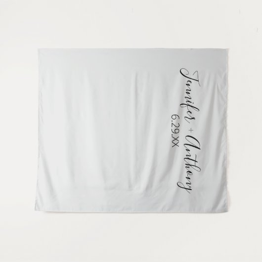 Minimaler Hintergrund für Hochzeiten Personalisier Wandteppich (Vorderseite (Horizontal))