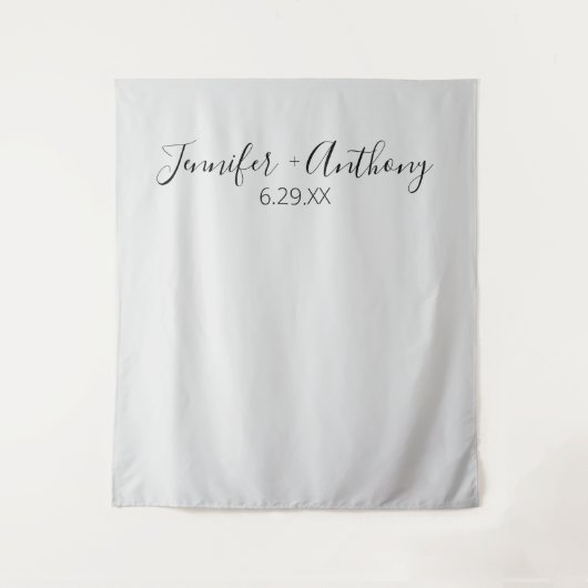 Minimaler Hintergrund für Hochzeiten Personalisier Wandteppich (Vorderseite)