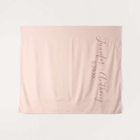 Minimaler Hintergrund für Hochzeiten Personalisier Wandteppich (Vorderseite (Horizontal))