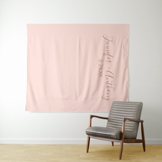 Minimaler Hintergrund für Hochzeiten Personalisier Wandteppich (Beispiel (Horizontal))