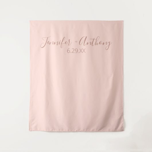 Minimaler Hintergrund für Hochzeiten Personalisier Wandteppich (Vorderseite)