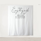 Minimaler Hintergrund moderner Verlobung Wandteppich (Vorderseite)