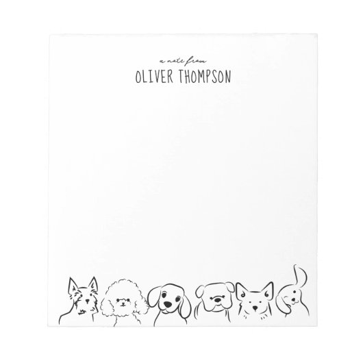 Minimaler Hinweis aus dem Editor für Niedliche Hun Notizblock (Vorderseite)