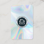 Minimaler holografischer QR-Code für moderne Firme Visitenkarte (Rückseite)