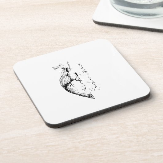 Minimaler Individuelle Name-Untersetzer | Hartkuns Getränkeuntersetzer (Linke Seite)