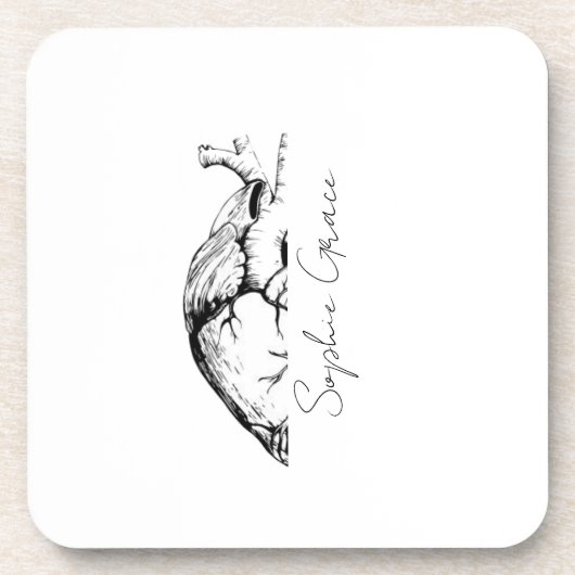 Minimaler Individuelle Name-Untersetzer | Hartkuns Getränkeuntersetzer (Vorderseite)