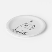 Minimaler Junggeselinnen-Abschied | BRAUTPARTY Pappteller (Schrägansicht)